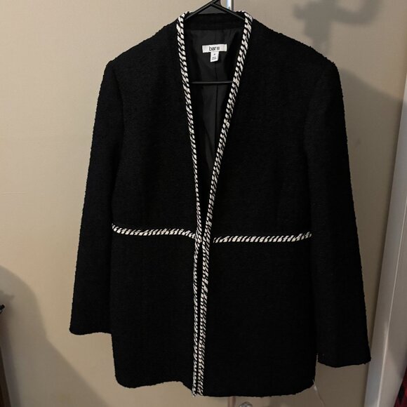 Bar III Black Blazer with White Detail NWT - Picture 1 of 5